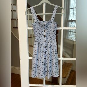 Sienna Sky Light Blue Floral Mini Dress